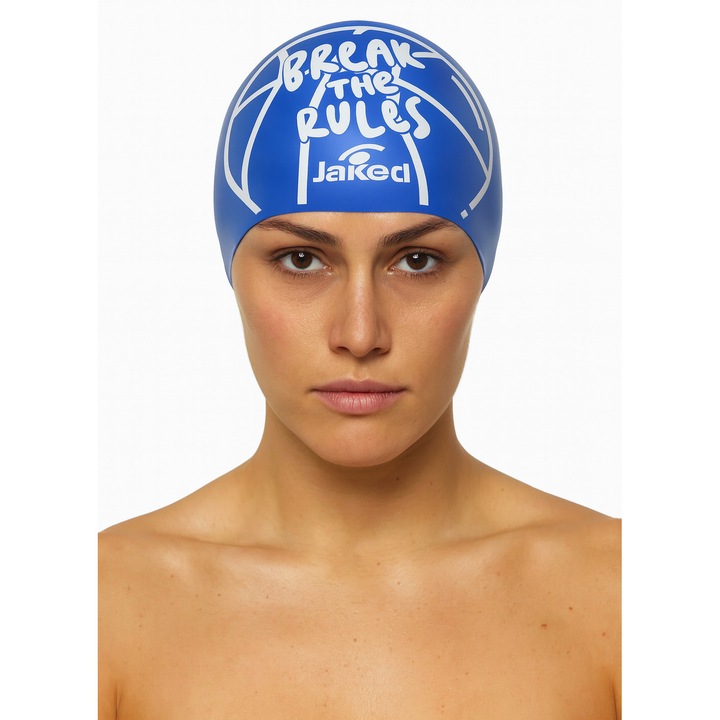 Casca de inot din silicon, copii 7+ ani / adulti, albastru - Jaked Ball