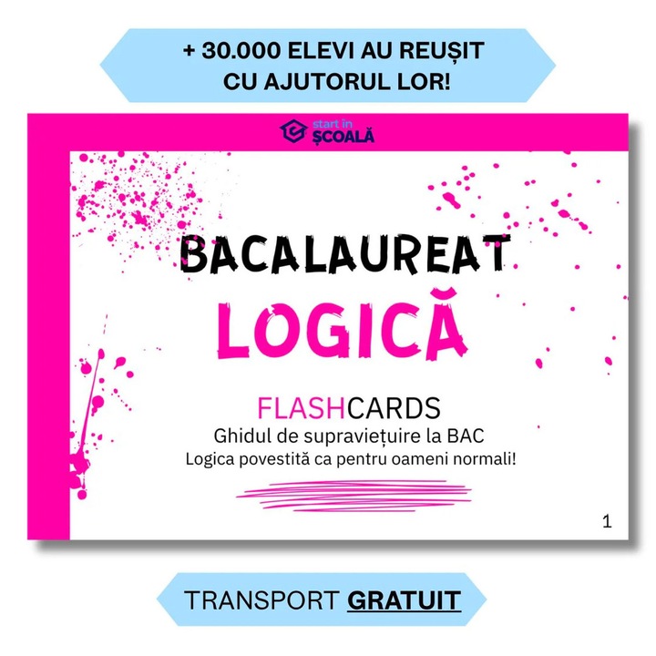 Culegere Logica, Flashcard Bacalaureat Start in Scoala