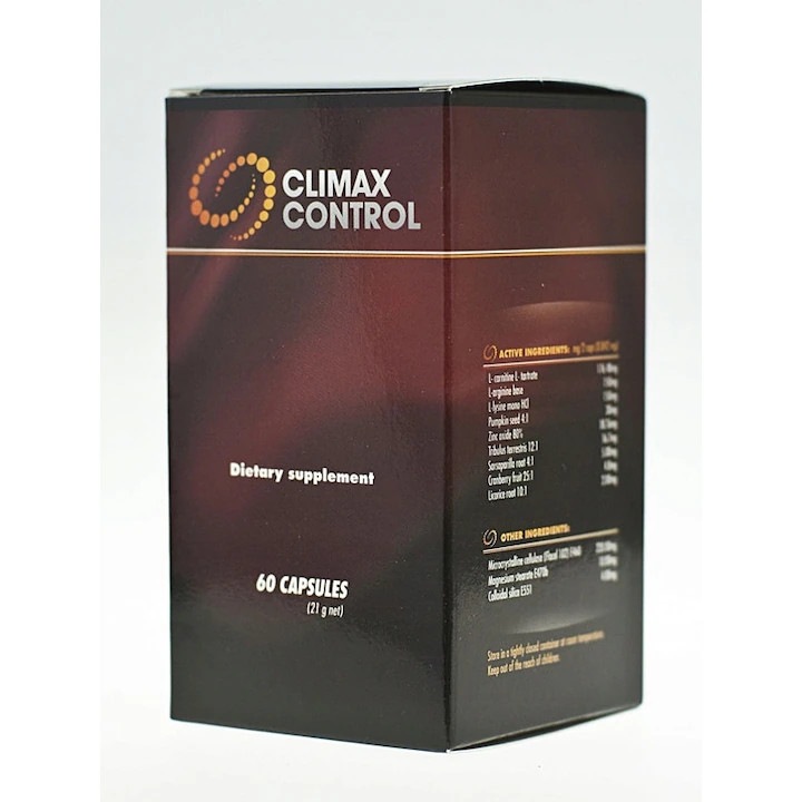 Climax Control – étrend-kiegészítő a szexuális aktus meghosszabbítására – 60 kapszula