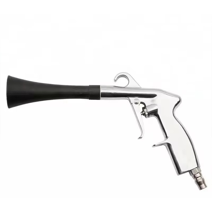 Пневматичен пистолет за сгъстен въздух RENEW FORCE®, 1/4” връзка, работно налягане 6–9,2 бара, накрайник тип тромпет, здрав пластмасов + метален материал, идеален за сухо почистване без химикали, употреба в автомобили, работилници, инструменти и индустрия