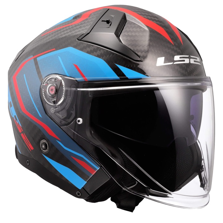 Каска за мотор LS2 OF603 INFINITY II CARBON, многоцветна, 3XL