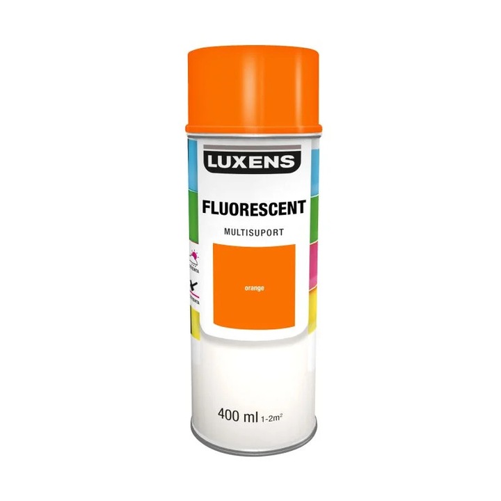 Vopsea spray Luxens, fluorescenta, portocaliu, mat, 400 ml