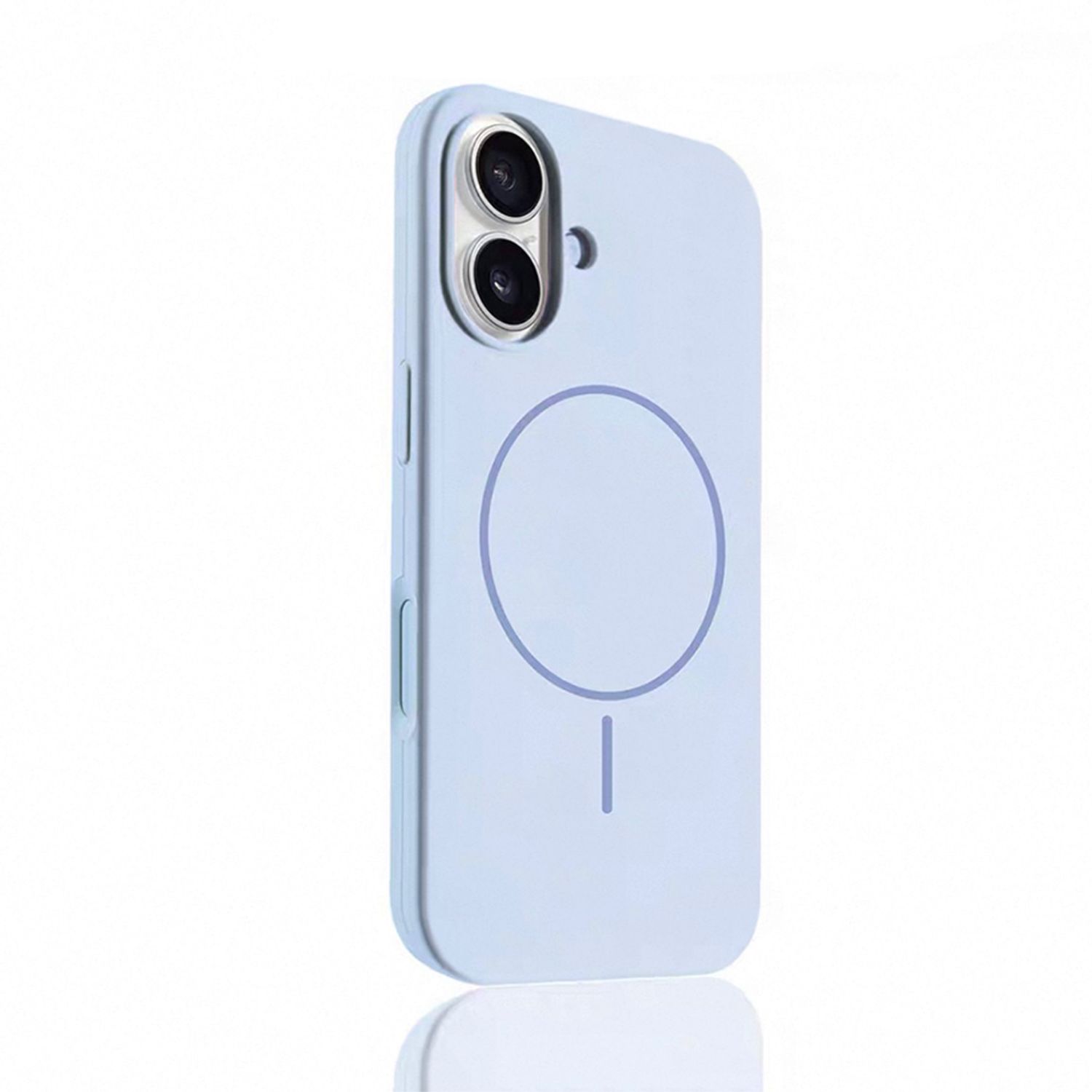 Husa de protectie, pentru Apple iPhone 17, Silicone Case, MagSafe, Calitate Premium, Interior din microfibra, Albastru deschis