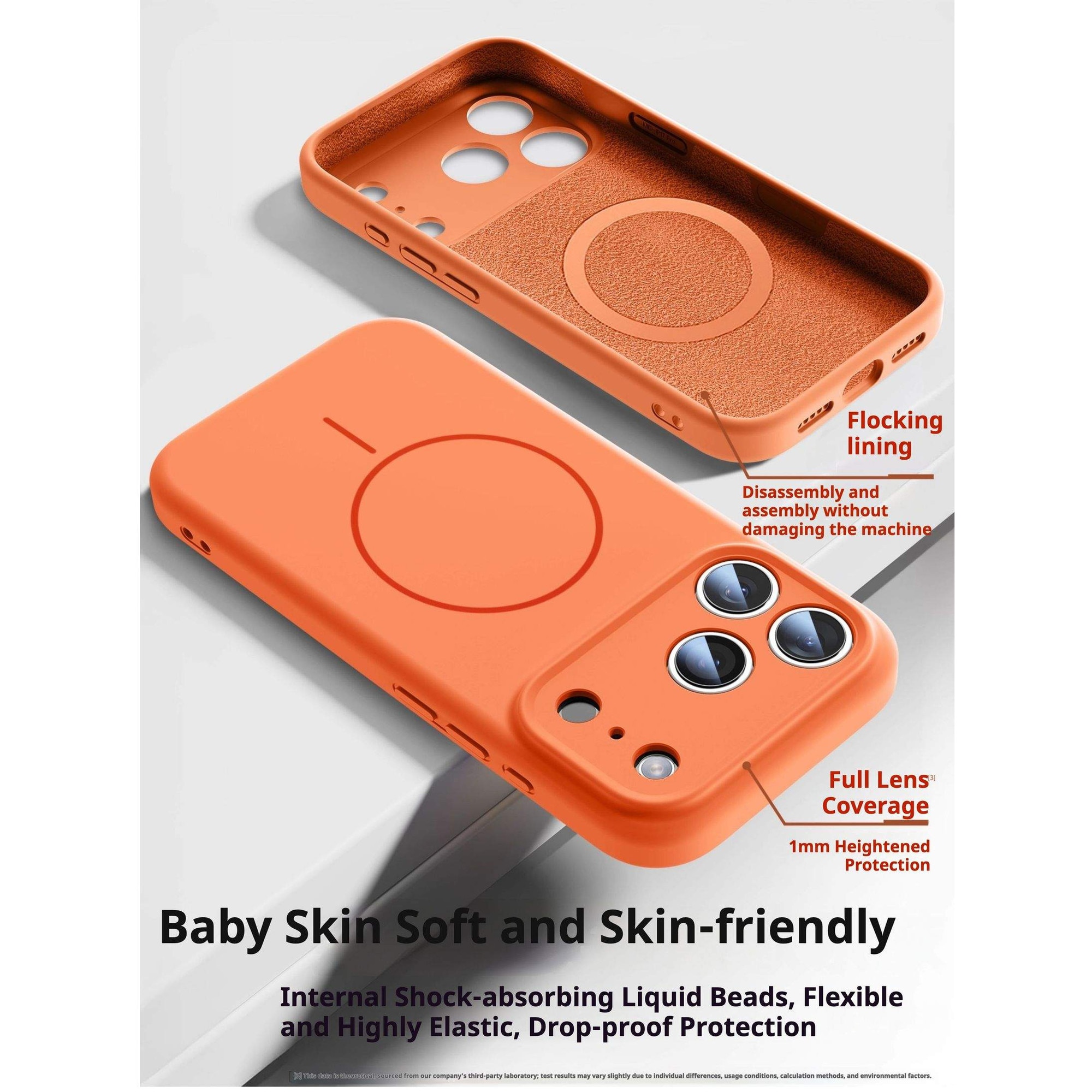 Husa de protectie, pentru Apple iPhone 17 Pro Max, Silicone Case, MagSafe, Calitate Premium, Interior din microfibra, Portocaliu