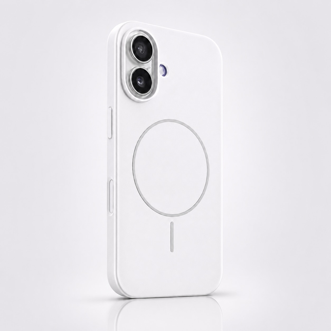 Husa pentru iPhone 17, MagSafe, Silicon Premium, Interior din Microfibra, Protectie Camera, Anti-Soc, Alb