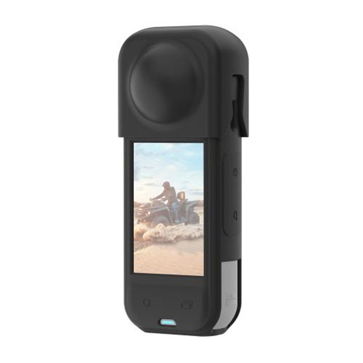 Калъф със защита за обектива Puluz PU757B, съвместим с камера Insta360 X5, черен