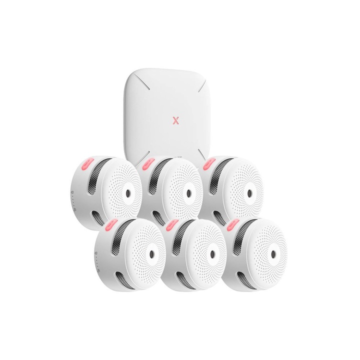 Kit alarmă incendiu X-Sense, 6 detectoare XS01-M, 85 dB, conectivitate Wi-Fi
