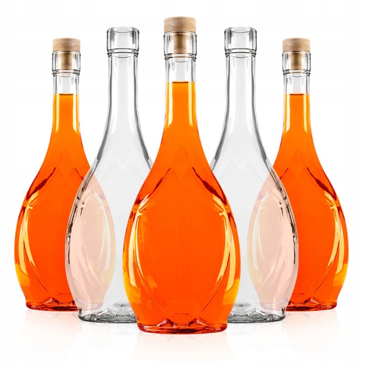 Set de sticle de sticla cu dopuri, SuperButelki, Ikona, 500 ml, Din sticla, Ideal pentru lichioruri, vinuri si bauturi, Idee de cadou, Durabile, Calitate inalta, Inaltime 26.5 cm, Latime 10.6 cm, Transparente,20