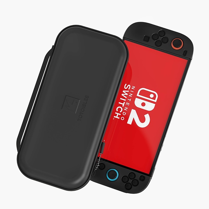 Husă pentru consolă, Dux Ducis, Yoyoisles Air Bag, negru și alb, pentru Nintendo Switch 2, compartiment pentru 10 carduri