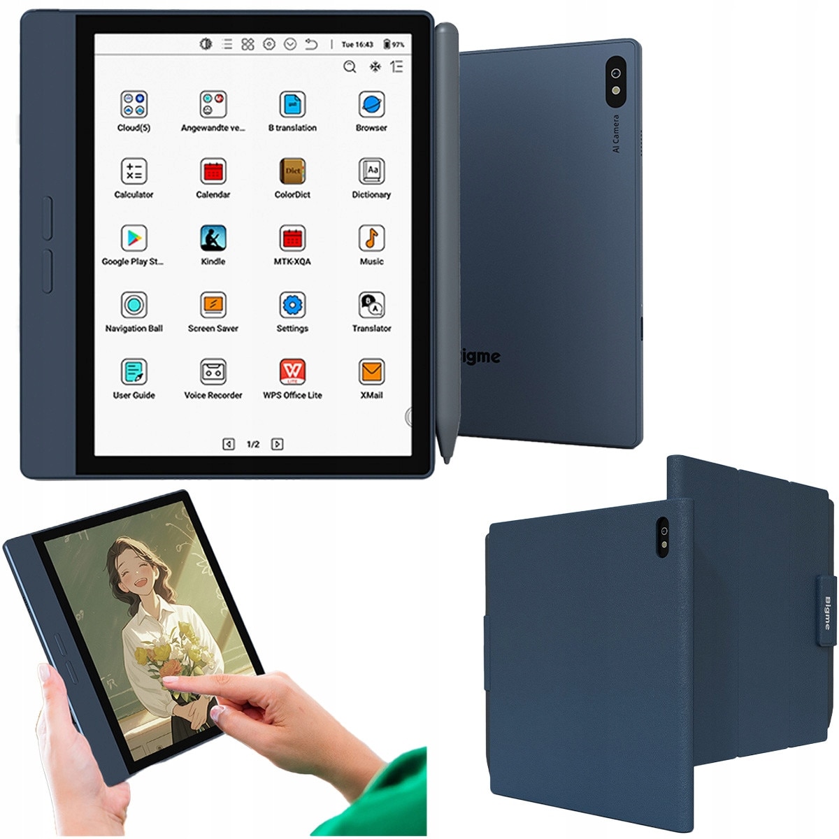 Cititor Ebook, Bigme, B7, Ecran De 7 Inchi, Colorat, Tactil