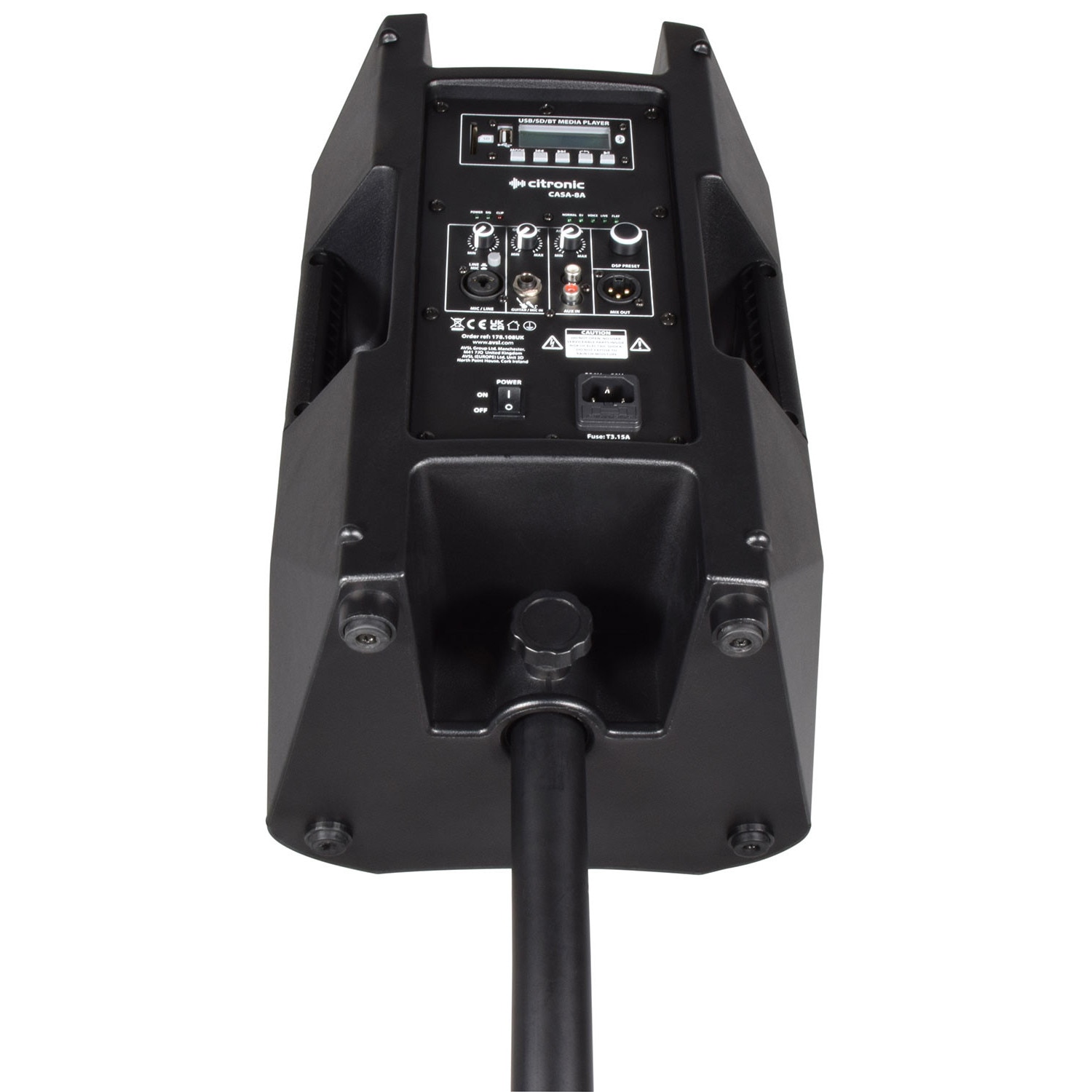 Boxa activa cu DSP Bluetooth 8 inch Citronic CASA-8A