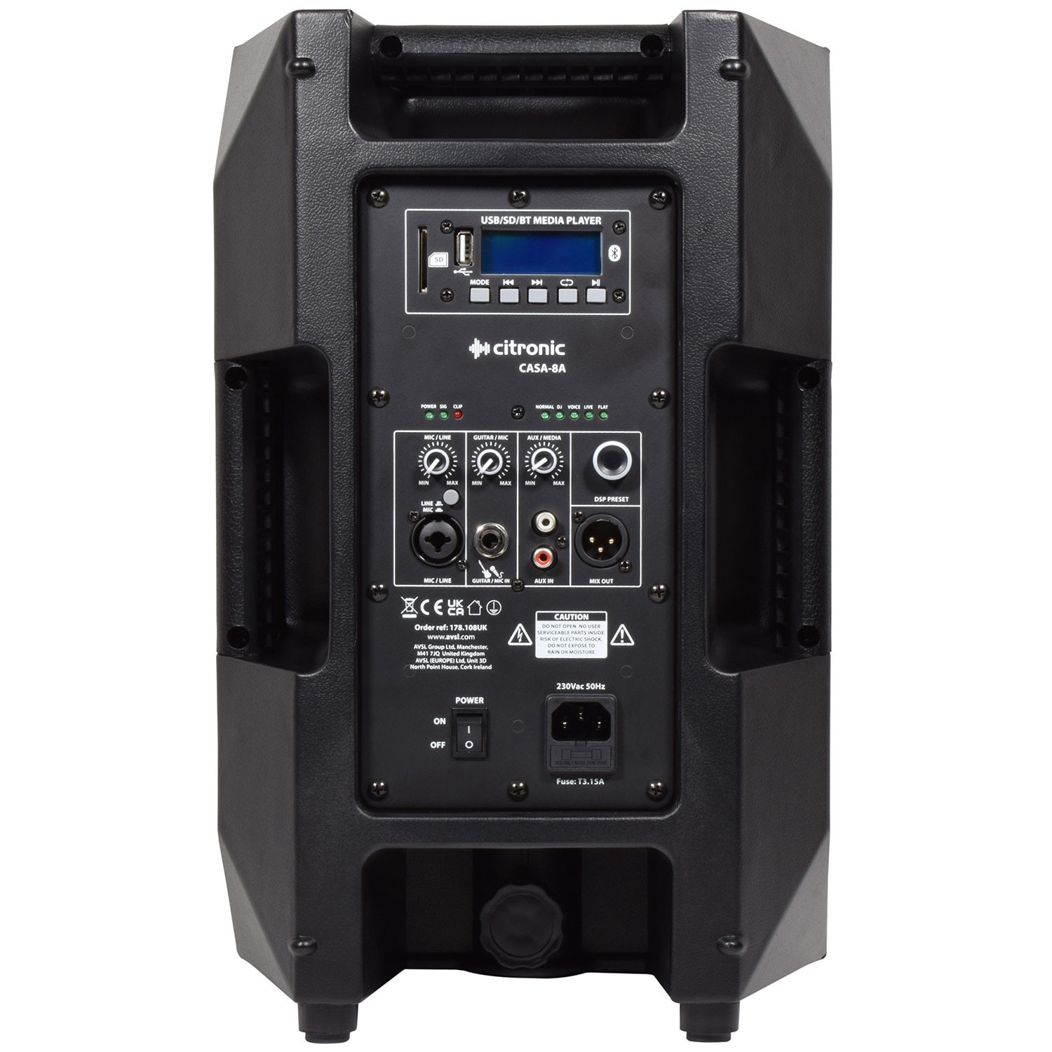 Boxa activa cu DSP Bluetooth 8 inch Citronic CASA-8A