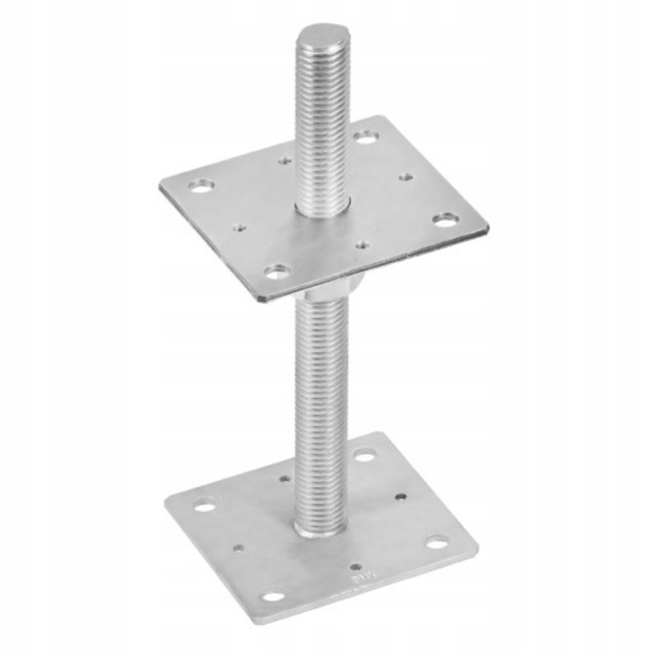 Baza Stalp, Feinz, Psr80, Material Otel Zincat, Filet M24 mm, Gauri De Montaj 8 x Ø 11 mm Si 8 x Ø 6 mm, Grosimea Placii 4.2 mm, 80 x 80 x 250 mm