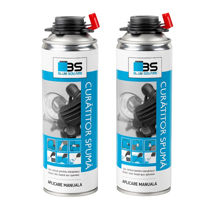 2 bucati Spray/Curatitor spuma, pentru indepartarea spumei de constructie si pentru curatarea interiorului si exteriorului pistolului de spuma/500 ml