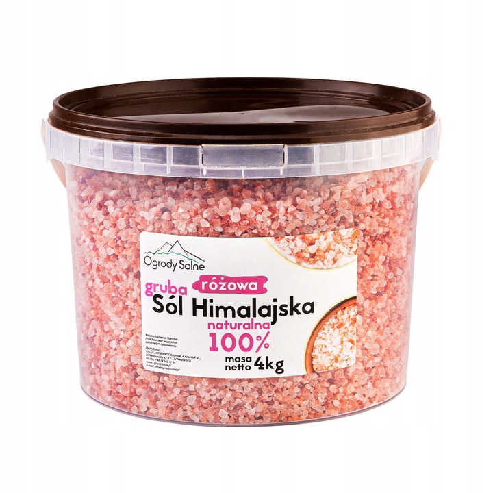 Sare de Himalaya Granulata, 100% Naturala, Aplicatie Larga, Ambalaj Mare, Multifunctionala, Granule 2 5 mm, Tara de Origine Pakistan, Galeata Confortabila si Etansa, Roz, 4 kg