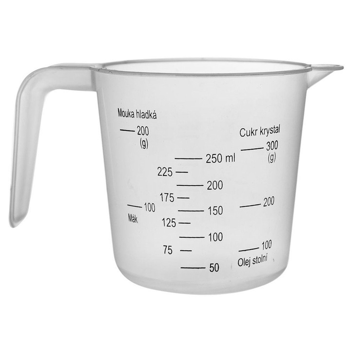 Artemis mérőpohár, 250 ml, átlátszó, 10x7,5x8,5 cm