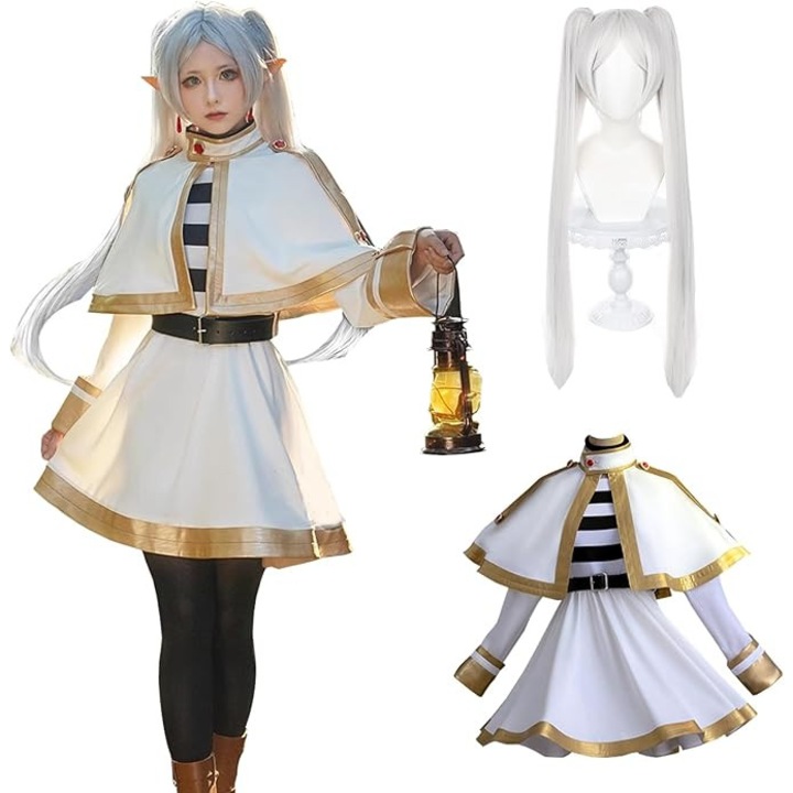 Costum anime Froze at the Funeral Sky Costume Cosplay, Freeze Sky Merry Fern, Cosplay, Halloween Party Carnaval, marimea XL