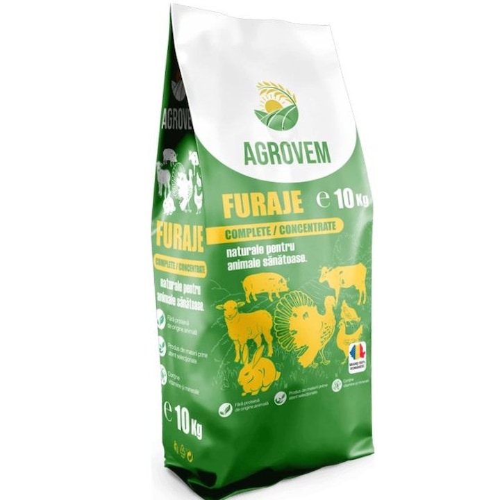 Furaj Natural Complet Starter Pui de Gaina 1 zi - 21 zile, 10 kg