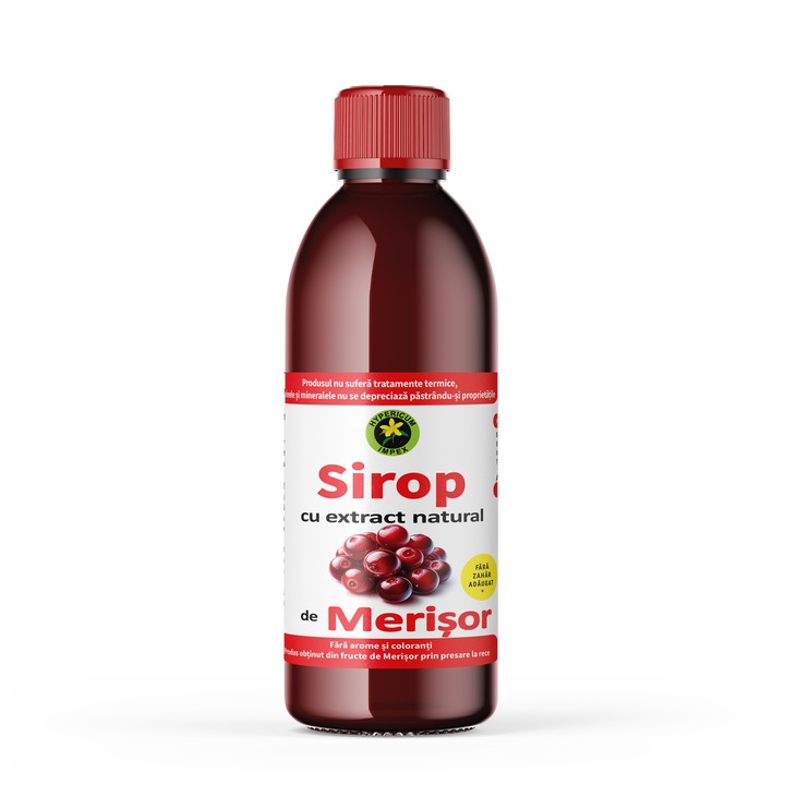 Sirop cu extract natural de merisor, 500 ml, Hypericum