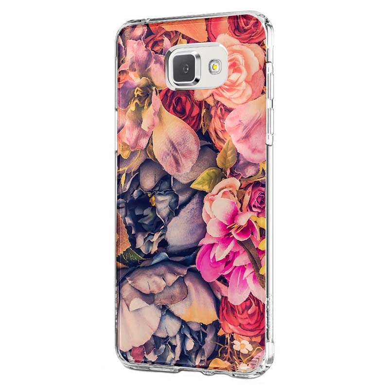 Husa Silicon, Ultra Slim 0.3MM, Floral, Samsung Galaxy A3 2017