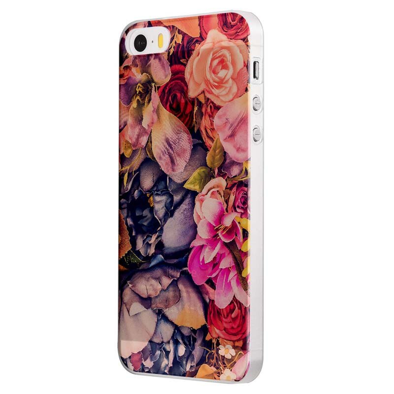 Husa Silicon, Ultra Slim 0.3MM, Floral, Apple iPhone 5 / 5S / SE