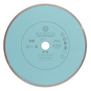 Disc diamantat NORDIA Standard Ceramic, 125 x 22.23 x 1.4 x 5 mm, potrivit pentru Gresie, faianta si dale ceramica, pentru polizor unghiular Disc diamantat NORDIA Standard Ceramic, 125 x 22.23 x 1.4 x 5 mm, potrivit pentru Gresie, faianta si dale ceramica, pentru polizor unghiular