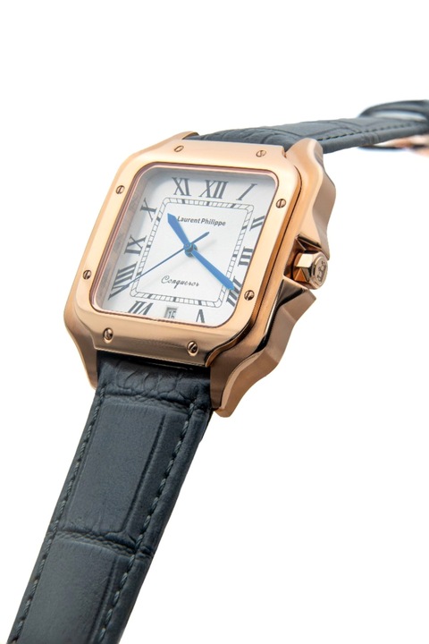 Ceas pentru barbati, Laurent Philippe, Conqueror Spirit Of The Rose - Bleu Déviant, 38mm x 27.5mm, Rose Gold