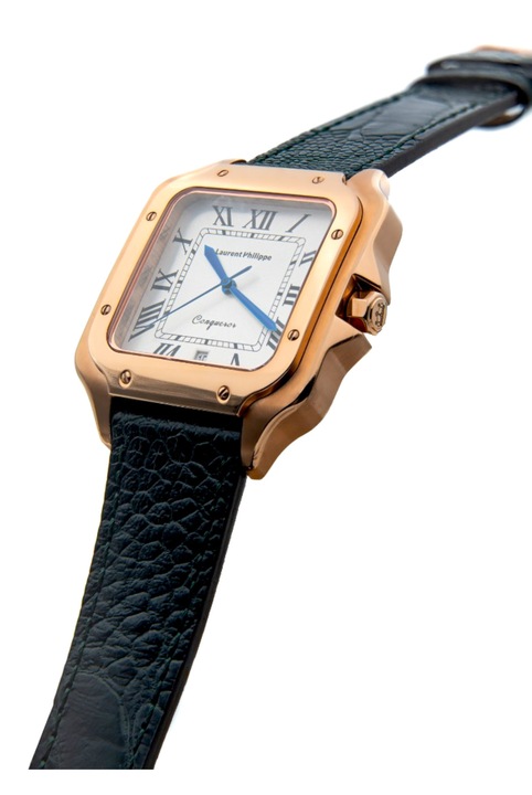 Мъжки часовник, Laurent Philippe, Conqueror Spirit Of The Rose - Verde Notturno, 38мм x 27.5мм, Rose Gold
