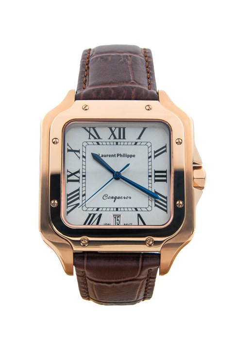 Férfi óra, Laurent Philippe, Conqueror Spirit Of The Rose - Brun Du Palais, 38mm x 27.5mm, Rose Gold
