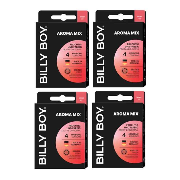 Pachet Prezervative Billy Boy Aroma Mix 4 x 4 buc