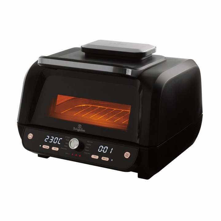 Grătar electric 12 în 1 Berlinger Haus, capacitate 3L, 3, 5L, negru, 1750W