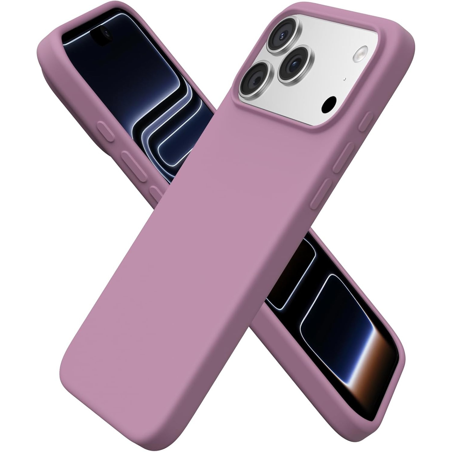 Husa pentru iPhone 17 Pro Max, SIlicon Catifelat Cu Interior Microfibra, Mov lila