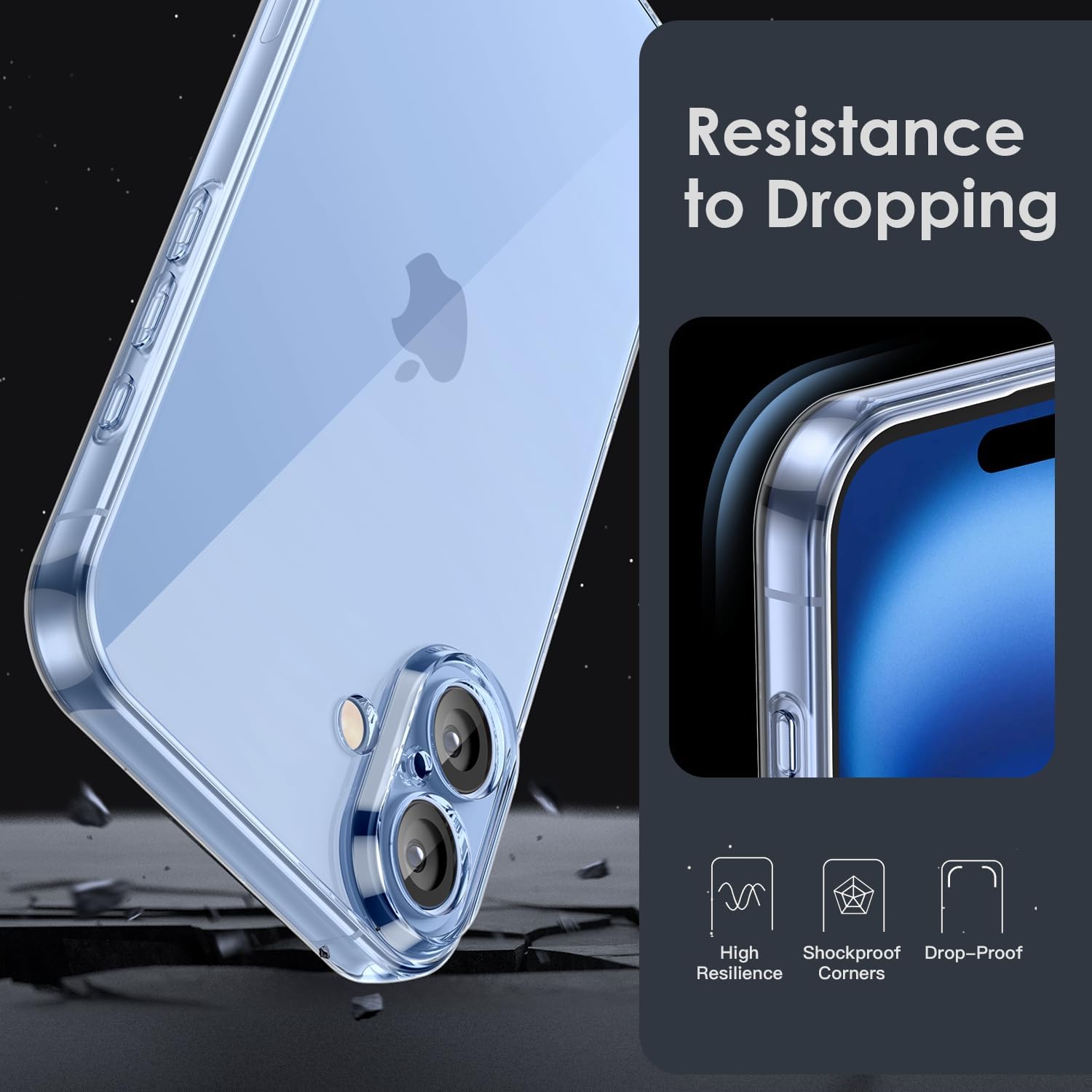 Husa protectie compatibila cu iPhone 17, Ultra Slim, din silicon, cu protectie la camere, Transparent