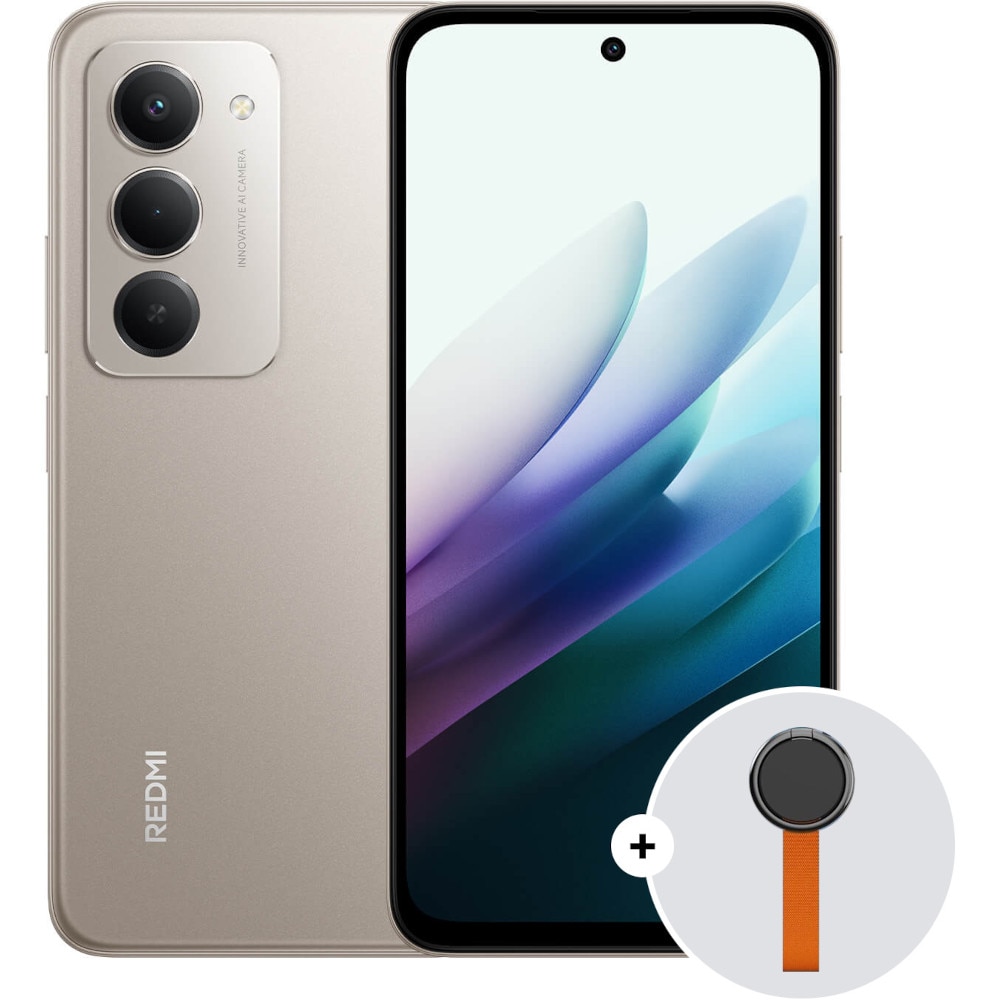 Telefon mobil Redmi 15, 128GB, 6GB RAM, Dual SIM, Titan Gray & Woven Strap Ring