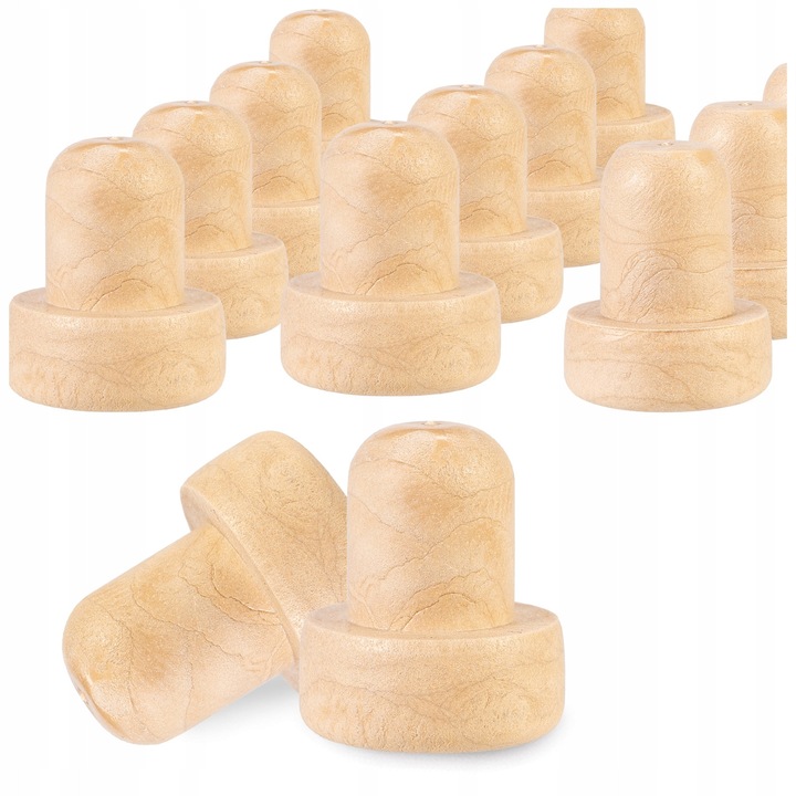 Set Dopuri Sintetice Tip Ciuperca 17.5 mm, De Sticla, Sigure Pentru Alimente, Usor de Utilizat, Inchidere Etansa, Aplicare Usoara, Finisaj Estetic, 50 Buc