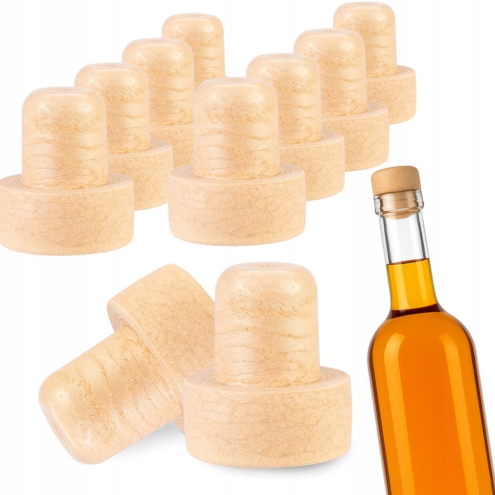 Set Dopuri Sintetice, SuperButelki, Diametru Tijei 18.5 mm, Sigur Pentru Alimente, Util Pentru Prepararea Vinului Si A Lichiorurilor, De Inalta Calitate, Durabil Si Rezistent, Usor De Utilizat, Executie Estetica,18.5 mm, 50 Buc