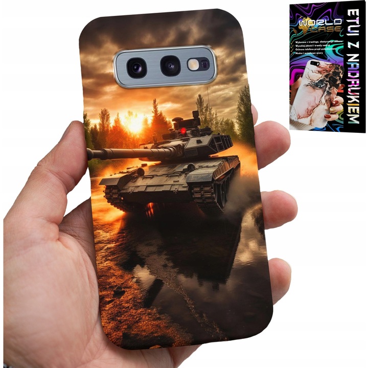 Samsung telefontok, World Case, katonai, színes nyomtatás, 0,2 cm, kompatibilis a Galaxy S10E-vel