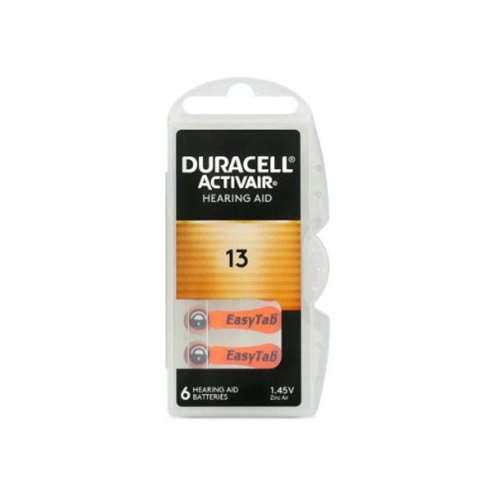 Baterii pentru aparat auditiv, Duracell ActivAir 13 MF, 6 buc