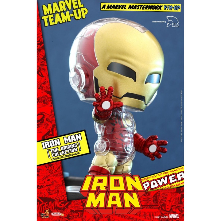 Figurina Marvel Comics Cosbaby (S) Mini Iron Man (The Origins Collection)
