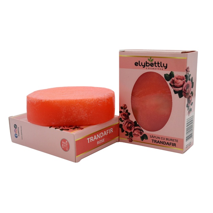 Натурален сапун Elybettly с гъба Роза 170 гр