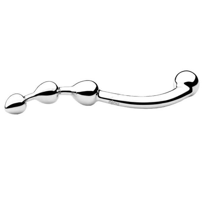 Dildo Njoy Fun Wand, 20 cm, argintiu