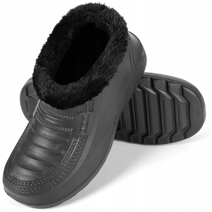 Ghete de iarnă bărbați, spuma, negru, 44