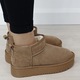 Ghete camel din piele naturala B-NN604 116 Camel 40 EU