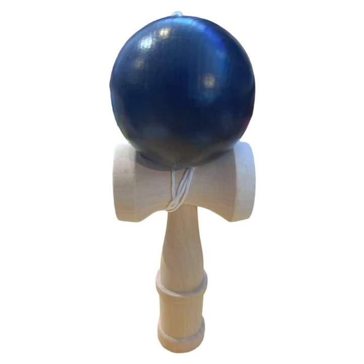 Kendama Profesionala 18cm @Amto Universal, Tompa bot hegye, gyermekek számára biztonságos, Fekete labda