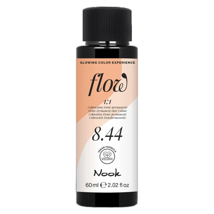 Vopsea-Ulei de Par Colorant, Demi-Permanent Vegan, Nook Flow, fara Amoniac, 8.44, 60ml