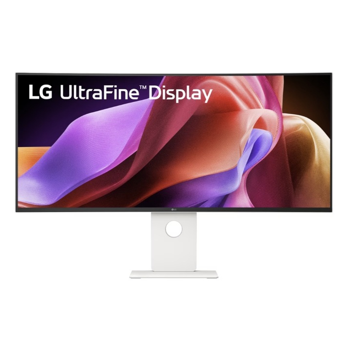 Monitor IPS LED LG 39.7" 40U990A-W, 5K2K 5120 x 2160, HDMI, DisplayPort, Ívelt képernyő, Hangszórók, 120 Hz Fehér