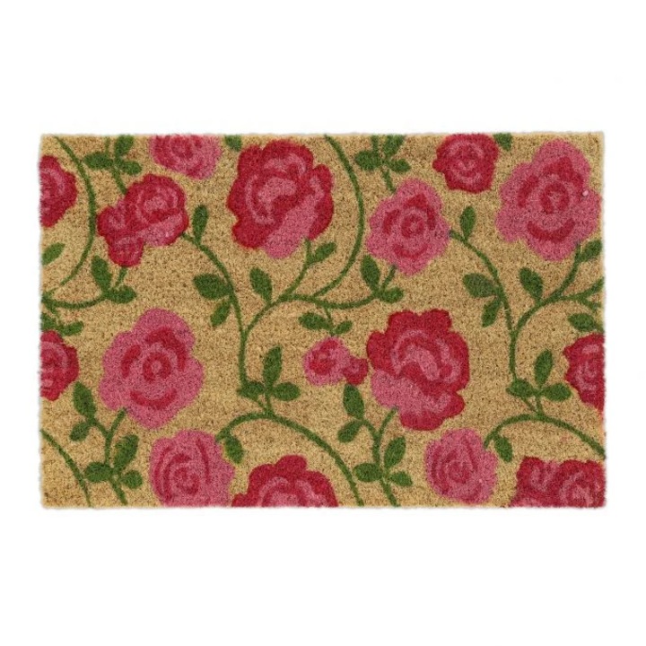 B2X bejárati szőnyeg, kókuszrost, rózsa design, 62x42x2, 5cm