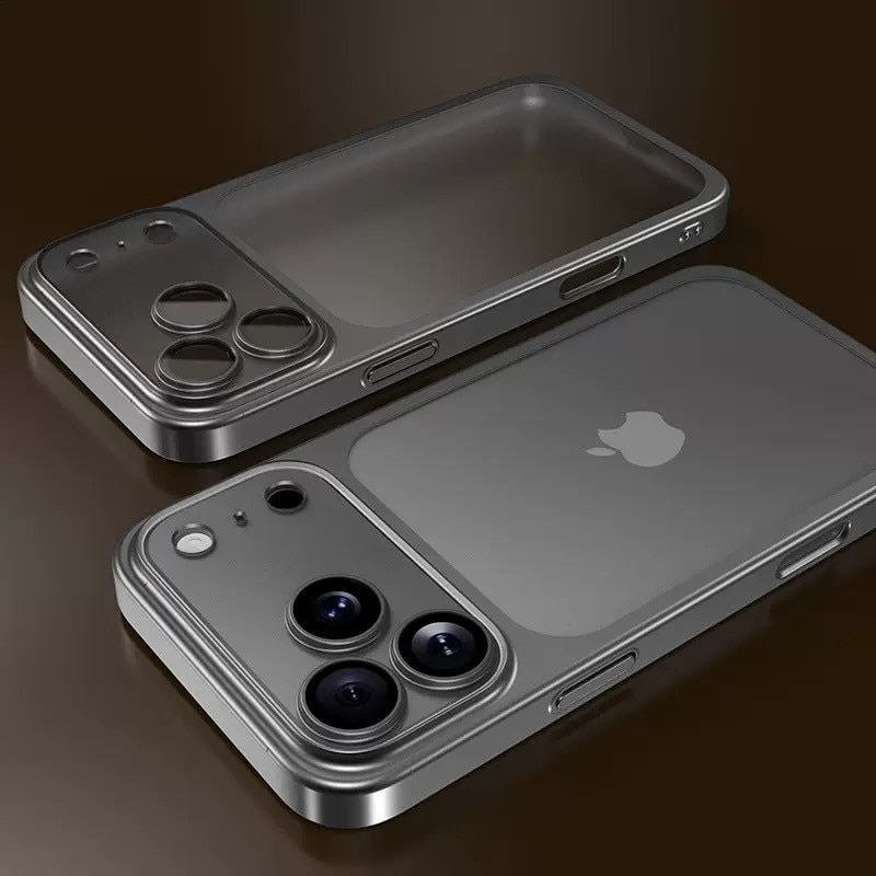 Husa pentru iPhone 17 Pro cu protectie pentru lentile si Anti-ingalbenire, Placa din spate transparenta, Argintiu,1 protector de ecran din sticla temperata si 1 set de unelte pentru instalare