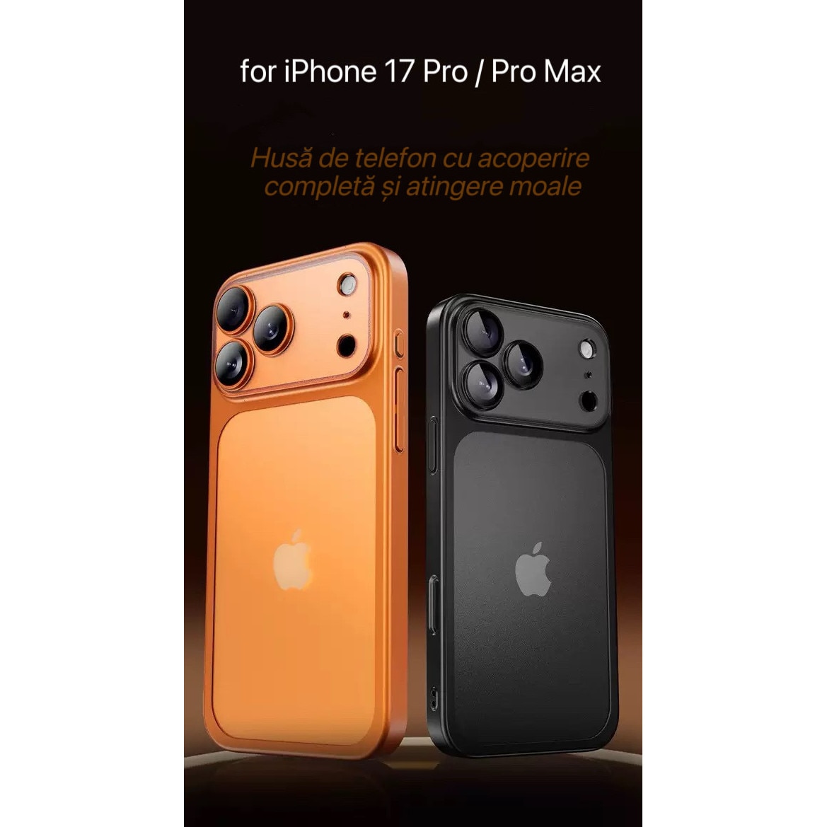 Husa pentru iPhone 17 Pro cu protectie pentru lentile si Anti-ingalbenire, Placa din spate transparenta, Argintiu,1 protector de ecran din sticla temperata si 1 set de unelte pentru instalare