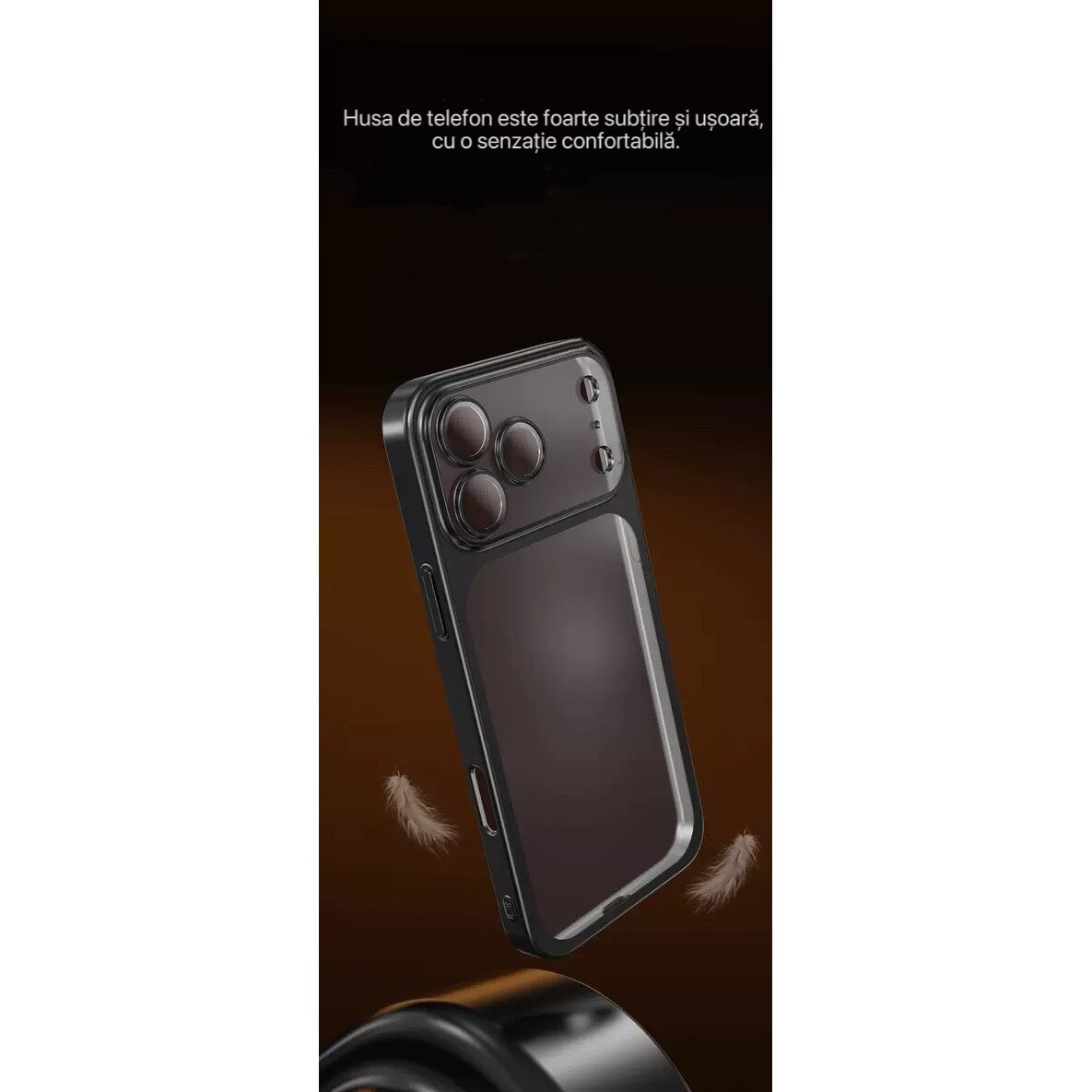 Husa pentru iPhone 17 Pro cu protectie pentru lentile si Anti-ingalbenire, Placa din spate transparenta, Argintiu,1 protector de ecran din sticla temperata si 1 set de unelte pentru instalare
